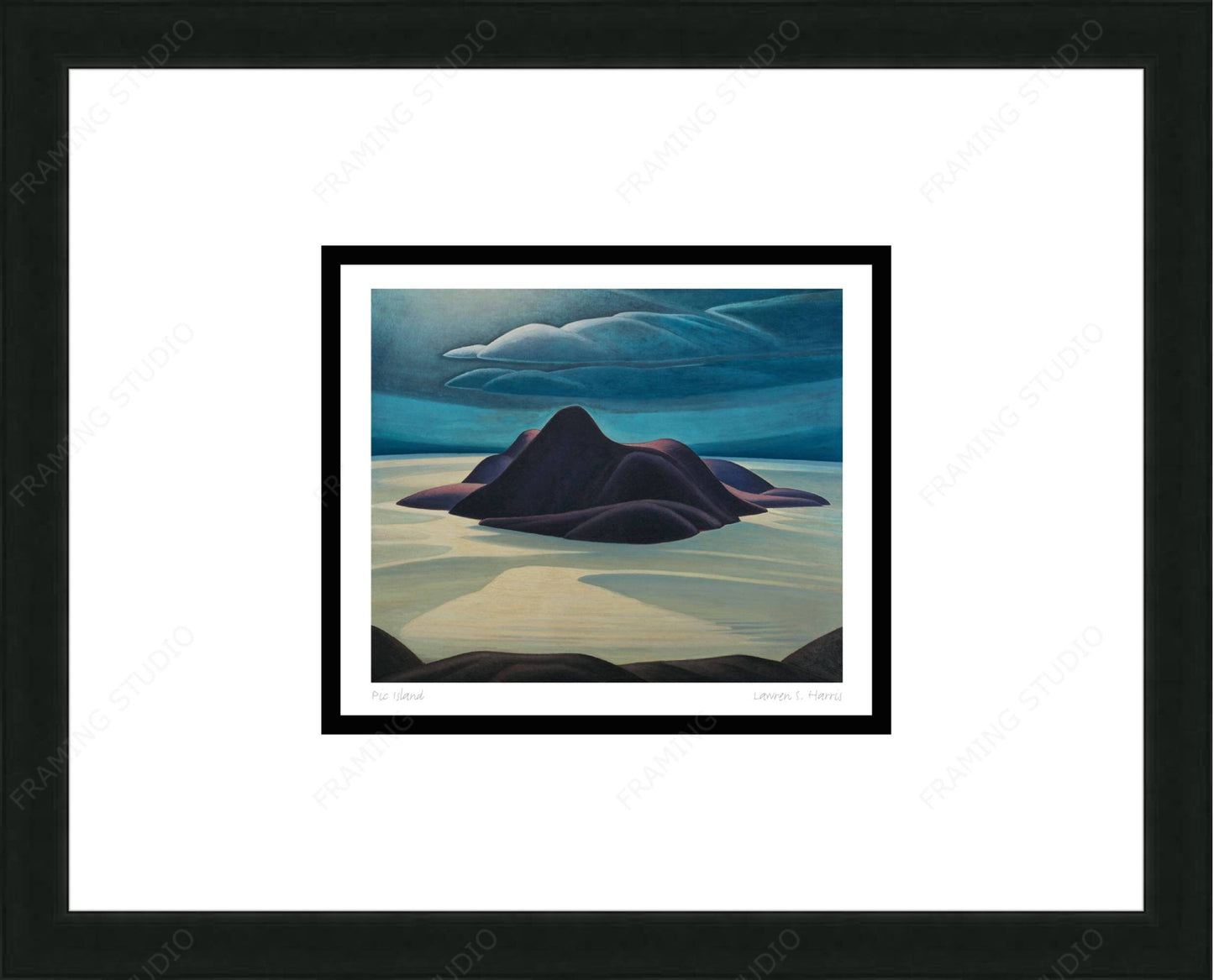 Pic Island by Lawren S. Harris, Group of Seven Art Card,  Framed Art Card