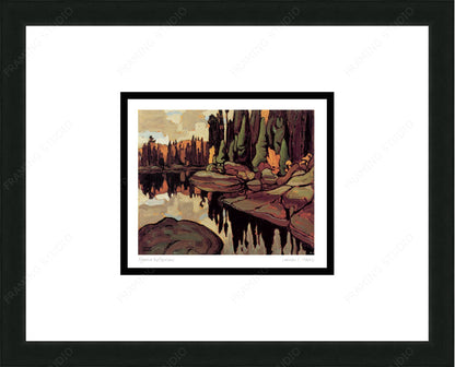 Algoma Reflections by Lawren S. Harris, Group of Seven Art Card,  Framed Art Card