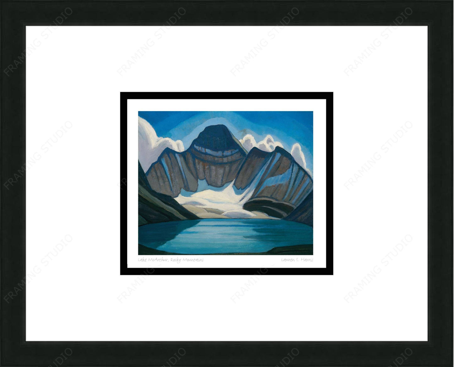 Lake McArthur, Rocky Mountains by Lawren S. Harris, Group of Seven Art Card,  Framed Art Card