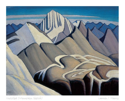 Untitled by Lawren S. Harris, Group of Seven Art Card, Mountain Framed Art Card