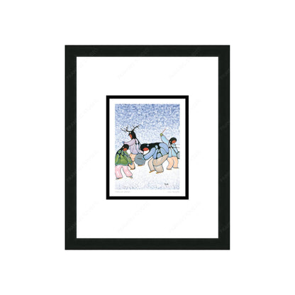 Medicine Dancers By Cecil Youngfox Framed Artcard, Indigenous Art