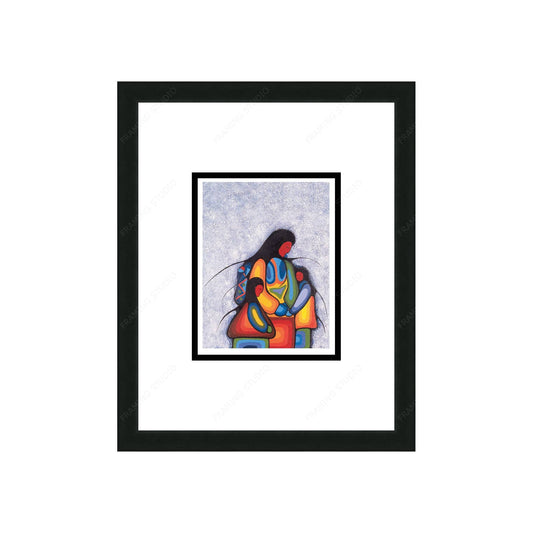 Winter Mother By Cecil Youngfox Framed Artcard, Indigenous Art