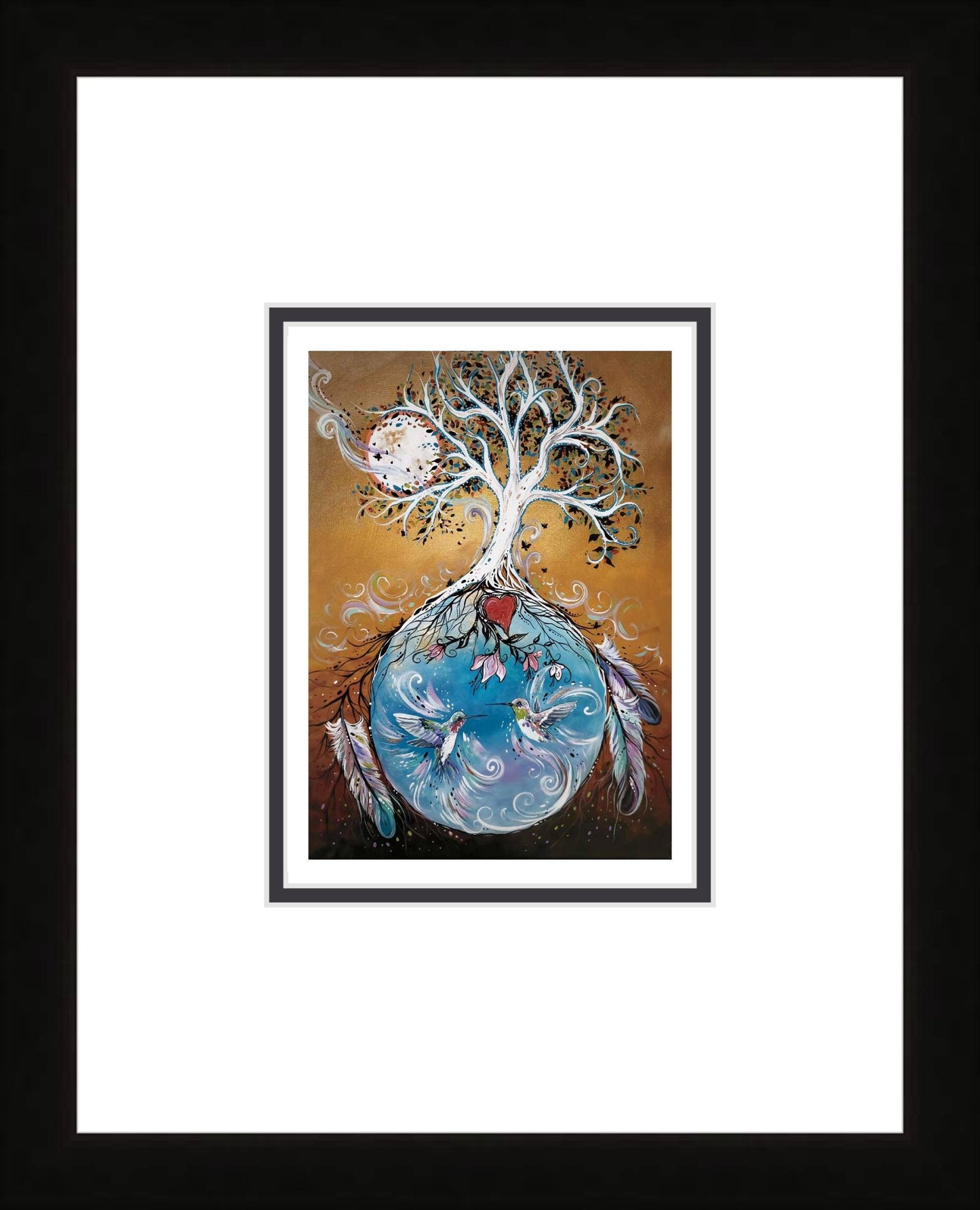 Tree of Life By Carla Joseph, Indigenous Art Print, First Nations, Native Americans, Cree, Métis, Framed Art