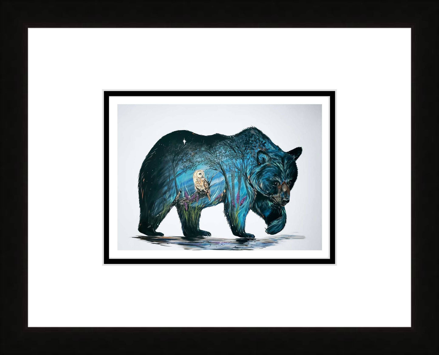 Wise Bear By Carla Joseph, Indigenous Art Print, First Nations, Native Americans, Cree, Métis, Framed Art