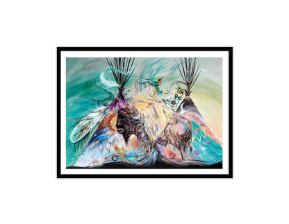 Mighty Buffalo By Carla Joseph, Indigenous Art Print, First Nations, Native Americans, Cree, Métis, Framed Art