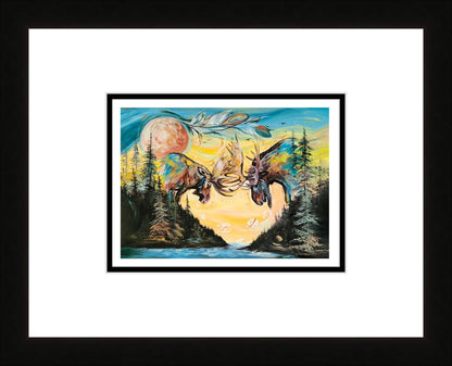 Art of Sparing By Carla Joseph, Indigenous Art Print, First Nations, Native Americans, Cree, Métis, Framed ArtArt of Sparing By Carla Joseph, Indigenous Art Print, First Nations, Native Americans, Cree, Métis, Framed Art